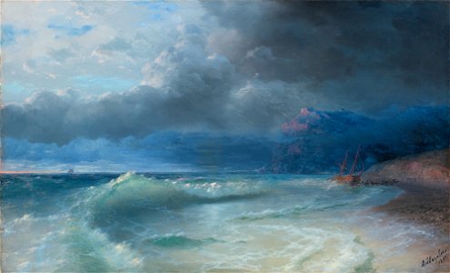 Ivan Konstantinovich Aivazovsky - Shipwreck on a Stormy Morning, 1895