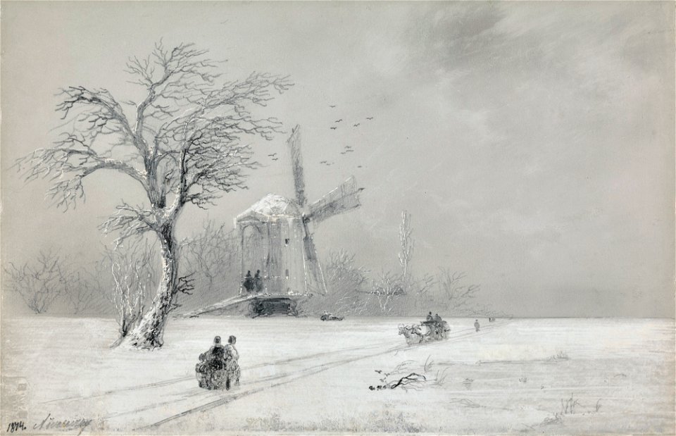Ivan Konstantinovich Aivazovsky - Winter in Ukraine, 1874