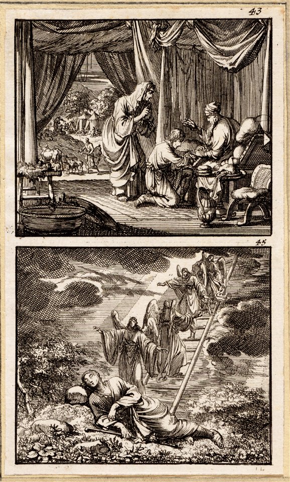 Izaäk zegent Jacob, Jacobs droom, objectnr A 48128