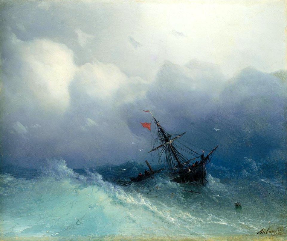 Ivan Konstantinovich Aivazovsky - Shipwreck on Stormy Seas, 1886