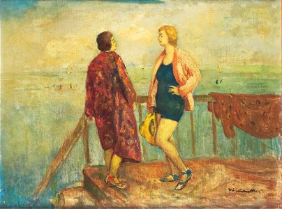 Iványi At the pier of Lake Balaton 1937