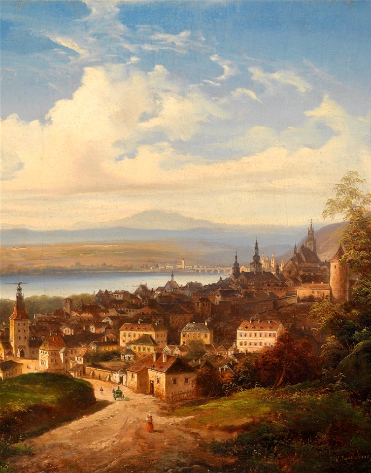 J Wilhelm Jankowsky Blick auf Krems