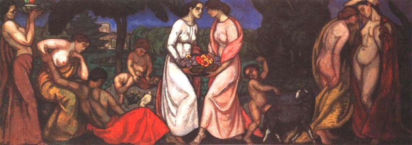 Iványi Painting for the Schiffer Villa 1912