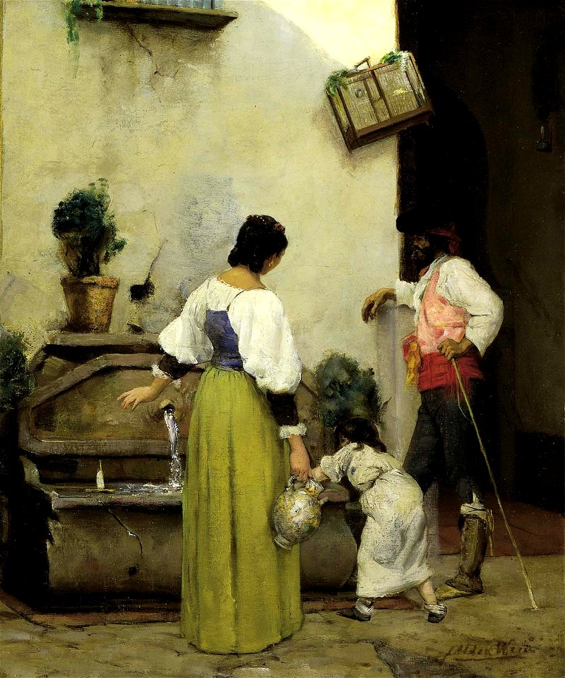 J. Alden Weir - At the Water Trough - 1978.125 - Smithsonian American Art Museum