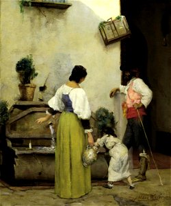 J. Alden Weir - At the Water Trough - 1978.125 - Smithsonian American Art Museum