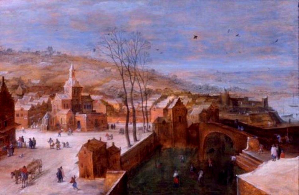 J. II de Momper - Stadsgezicht in de winter - NK2069 - Noordbrabants Museum