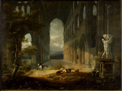 J. François Depelchin - Fantastical ruins with a pastoral scene - M.Ob.2691 - National Museum in Warsaw
