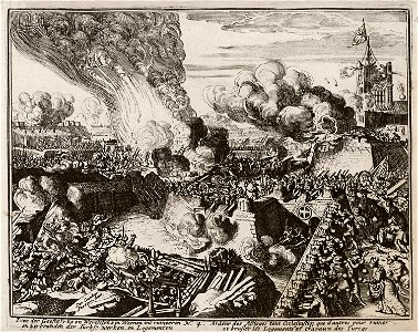 Iver der Geestelyke en Wereltlyke in Weenen int ruineeren en verbranden der Turkse werken en Logementen - Peeters Jacob - 1686