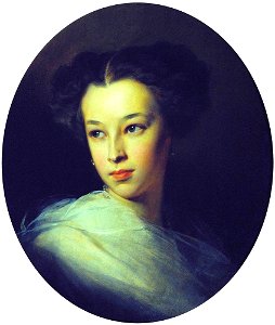 Ivan K Makarov-Natalia Alexandrova Pushkina,1849
