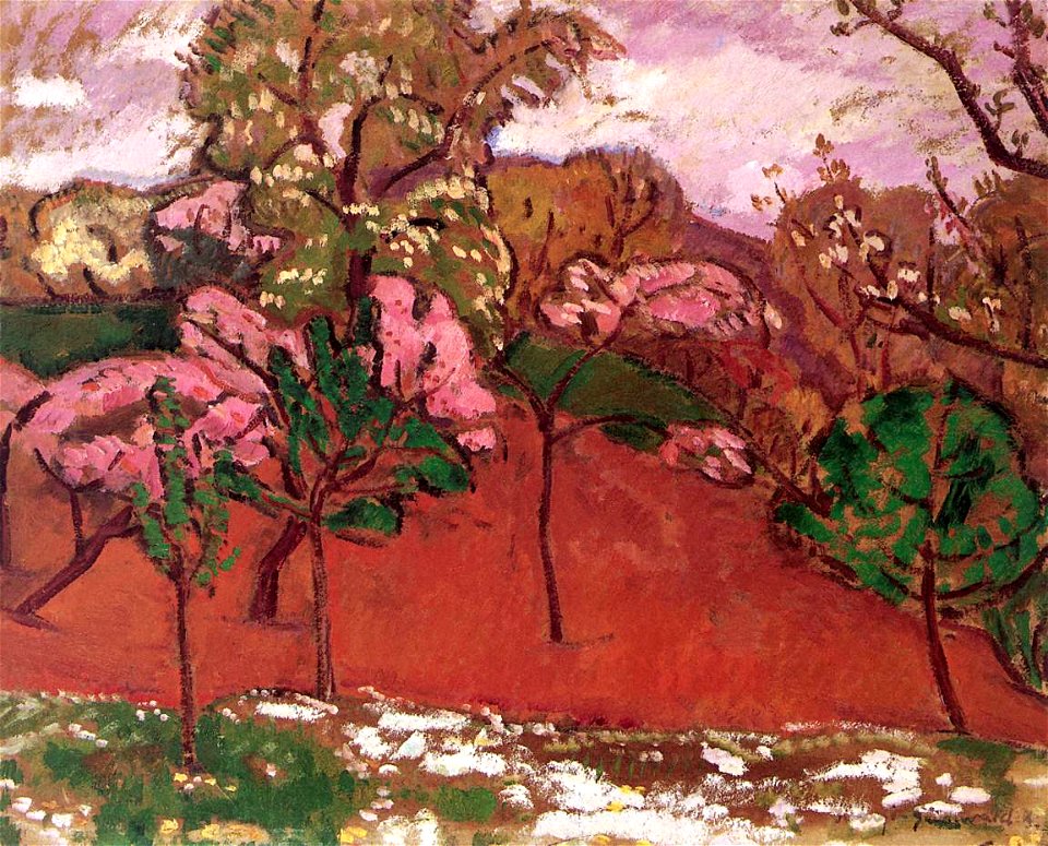 Iványi Springtime Landscape c. 1910