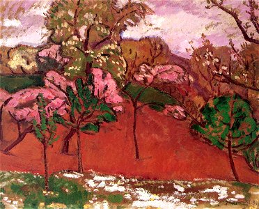 Iványi Springtime Landscape c. 1910