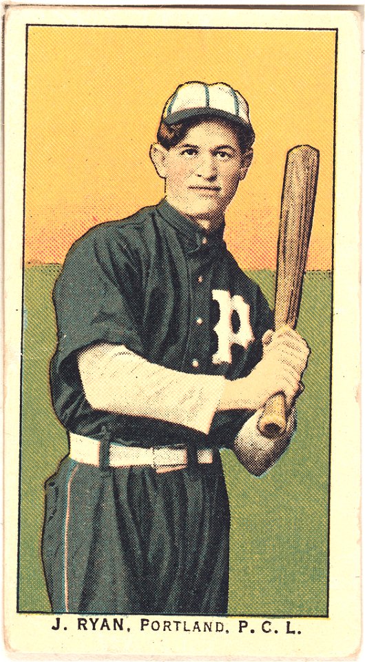 J. Ryan, Portland Team, baseball card portrait LCCN2008677313
