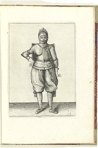 J (swordsman) Book illustrations of Nassausche wapen-handelinge, van schilt, spies, rappier, ende targe. Free illustration for personal and commercial use.