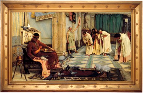 J. W. Waterhouse - The favourites of the Emperor Honorius - Google Art Project