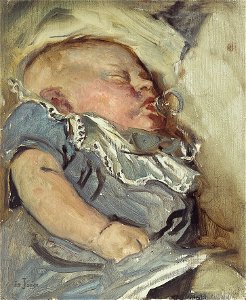 J.A. de Jonge - Studie van een slapende baby - AB799 - Cultural Heritage Agency of the Netherlands Art Collection
