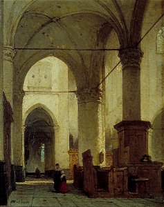 J. Bosboom - Interieur van de Grote of St. Laurenskerk te Alkmaar - VBL-22 - Cultural Heritage Agency of the Netherlands Art Collection
