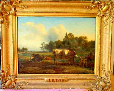 J.B. Tom - Koeien en een geitje in een weide - AB17838 - Museum Arnhem
