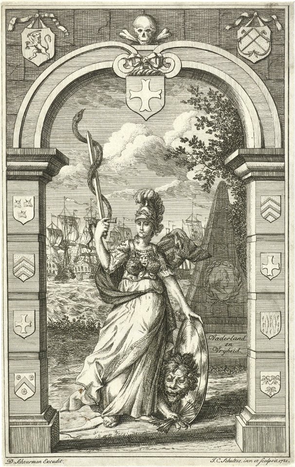 J.C. Schultsz - Allegorie op de dood van Bentinck, 1781 (RP-P-1939-814)