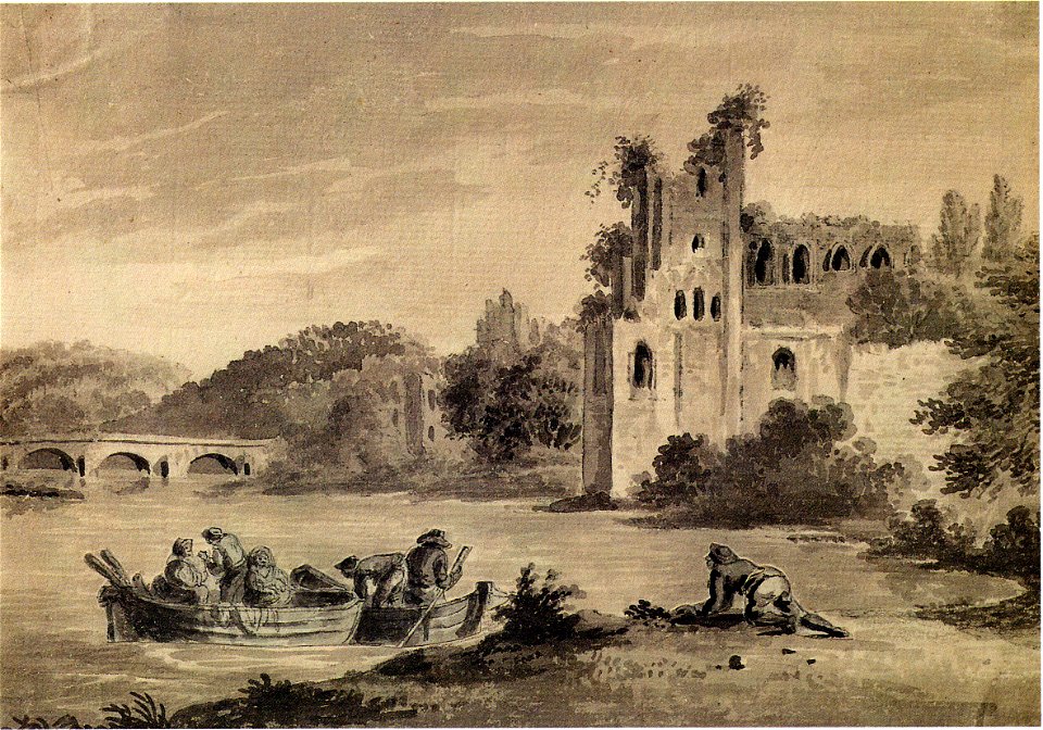J Forbes Ruins at Bingen abbey 1817