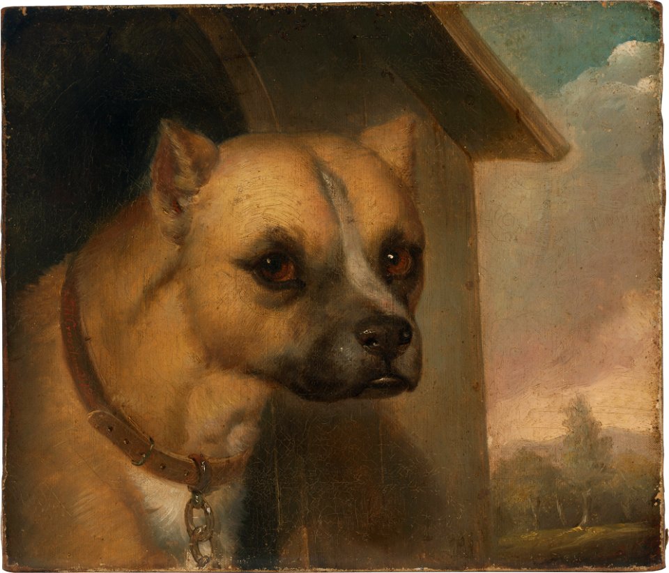J.M. Crossland - Staffordshire bull terrier belonging to the Rev. John Gower - Google Art Project