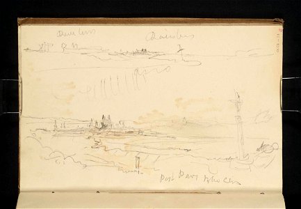 J M W Turner - Zeichnung - Regensburg von Süden - 1840