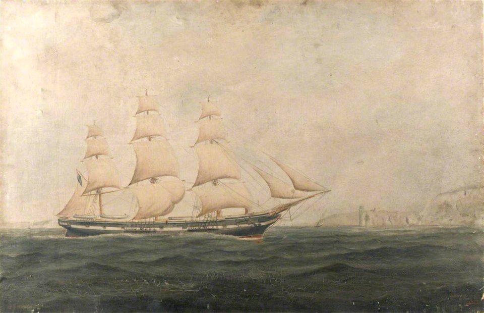 J. Adams - A Clipper near the Needles - BHC1261 - Royal Museums Greenwich