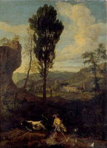 J. Glauber - Arcadisch landschap met Mercurius en Io - B946 - Cultural Heritage Agency of the Netherlands Art Collection