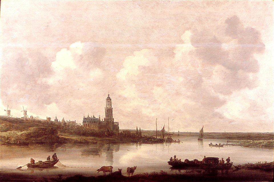 J.J. van Goyen - Gezicht op de Rijn bij Rhenen - NK2710 - Museum De Lakenhal