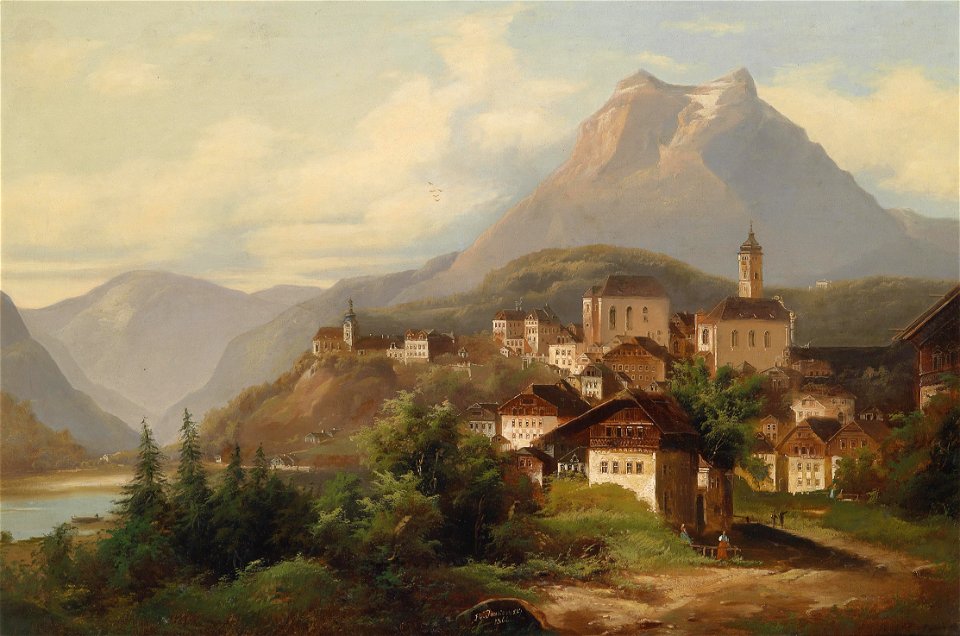 J Wilhelm Jankowsky Blick auf Pilatus mit Tomlishorn
