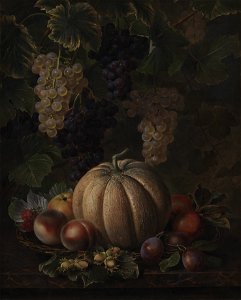 J.L. Jensen - Various Fruits, including Melon and Grapes - KMS1062 - Statens Museum for Kunst