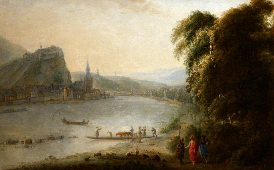 J. Myts (active 1645-1664) - River Landscape with Christ on the Road to Emmaus - 247861 - National Trust