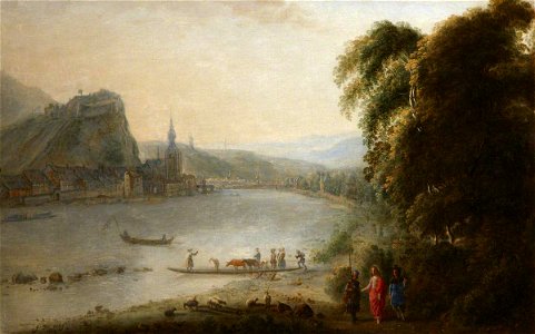 J. Myts (active 1645-1664) - River Landscape with Christ on the Road to Emmaus - 247861 - National Trust