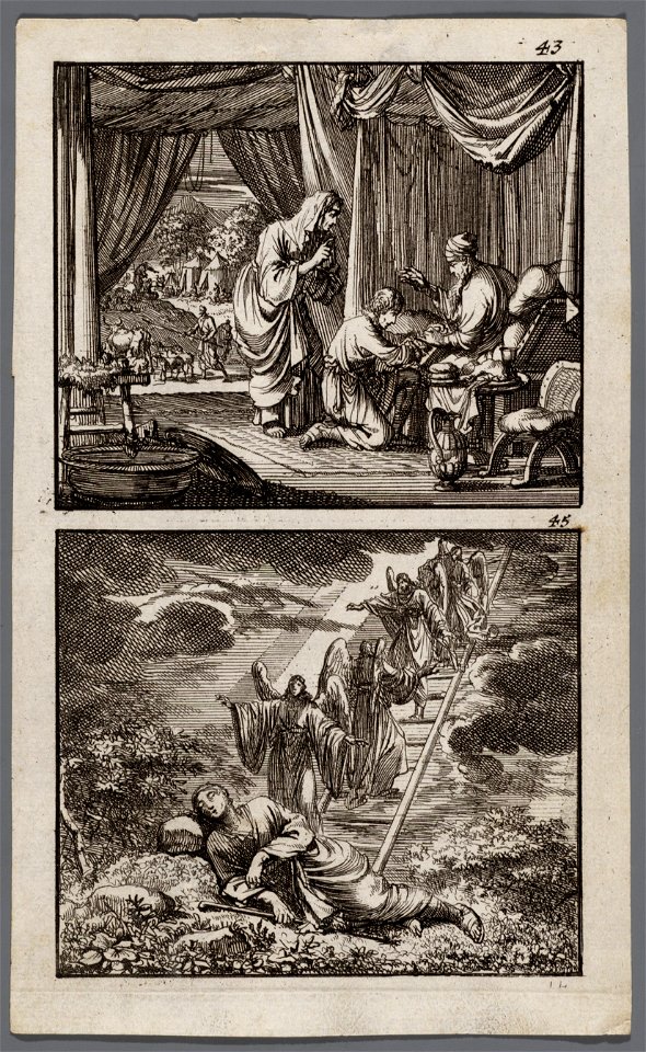 Izaäk zegent Jacob, Jacobs droom, objectnr A 48121