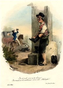 J'ai été riche! j'ai eu des chevaux! J'ai marché sur les malheureux!...et me voilà.. philosophe!.. (BM 1930,0210.18)