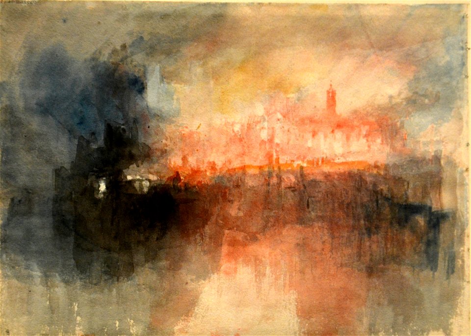 J.M.W. Turner - L'incéndie au grand entrepôt de la Tour de Londres (1841)