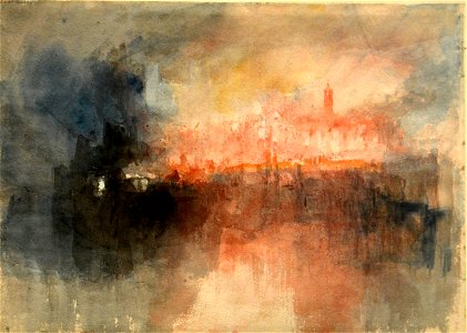 J.M.W. Turner - L'incéndie au grand entrepôt de la Tour de Londres (1841)