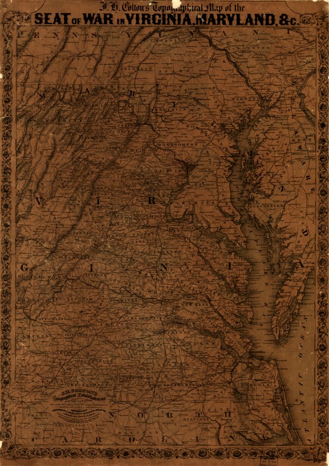 J. H. Colton's topographical map of the seat of war in Virginia, Maryland etc. LOC 99448508