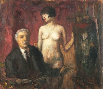 Iványi Self-portrait with a Model