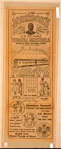 J.W. Johnson's Old Reliable Virginia Minstrels world's best colored show - the show that is different. LCCN2014636997