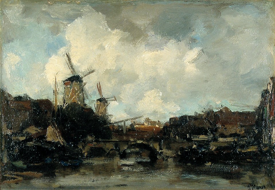 J.H. Maris - Havengezicht - AB9290 - Cultural Heritage Agency of the Netherlands Art Collection