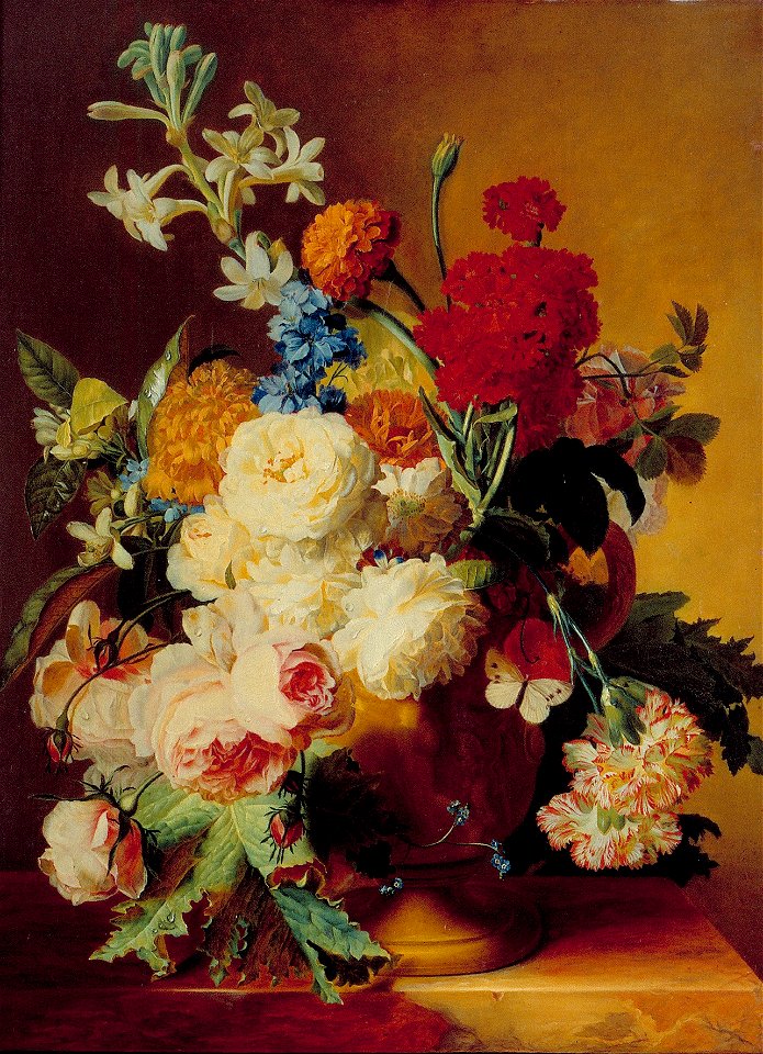 J. van Huysum - Stilleven met bloemen - B293 - Cultural Heritage Agency of the Netherlands Art Collection