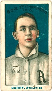 Jack Barry, Philadelphia Athletics, baseball card portrait LCCN2007683814