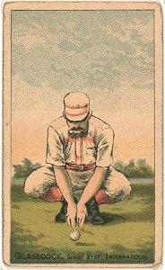 Jack Glasscock, Indianapolis Hoosiers, baseball card portrait LCCN2007680765
