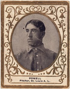 Jack Powell, St. Louis Browns, baseball card portrait LCCN2007683797
