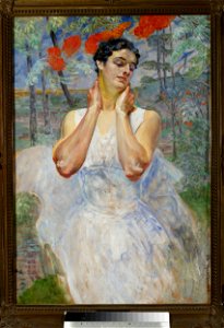 Jacek Malczewski - Portret kobiety na tle jarzębiny