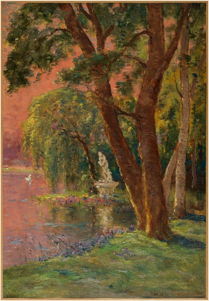 Iwill - Esquisse pour la mairie de Joinville-le-Pont , Le lac d'amour - le lever du soleil - la statue de Vénus et Cupidon - PPP3716 - Musée des Beaux-Arts de la ville de Paris