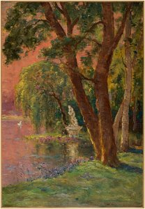 Iwill - Esquisse pour la mairie de Joinville-le-Pont , Le lac d'amour - le lever du soleil - la statue de Vénus et Cupidon - PPP3716 - Musée des Beaux-Arts de la ville de Paris