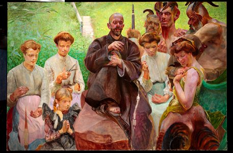 Jacek Malczewski - Saint Francis - MP 1182 - National Museum in Warsaw. Free illustration for personal and commercial use.