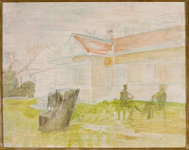 Jacek Malczewski - Manor house sketch – Lusławice - MP 1167 MNW - National Museum in Warsaw