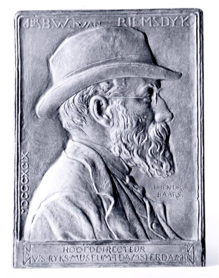 J.H. Baars - Plaquette jhr. B.W.F. van Riemsdijk (1899)